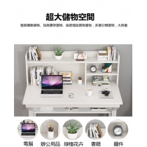 時尚學校傢俬簡易電腦書枱帶書架組合學生家用寫字枱*80/100/120cm（IS7929）