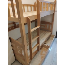 兒童皇國 櫸木實木上下床 碌架床 子母床 高低床 雙層床 小朋友床 100/120/150cm（IS7942）