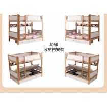 兒童皇國 櫸木實木床碌架床子母床高低雙層床100cm/120cm(不包床褥)（IS7943）