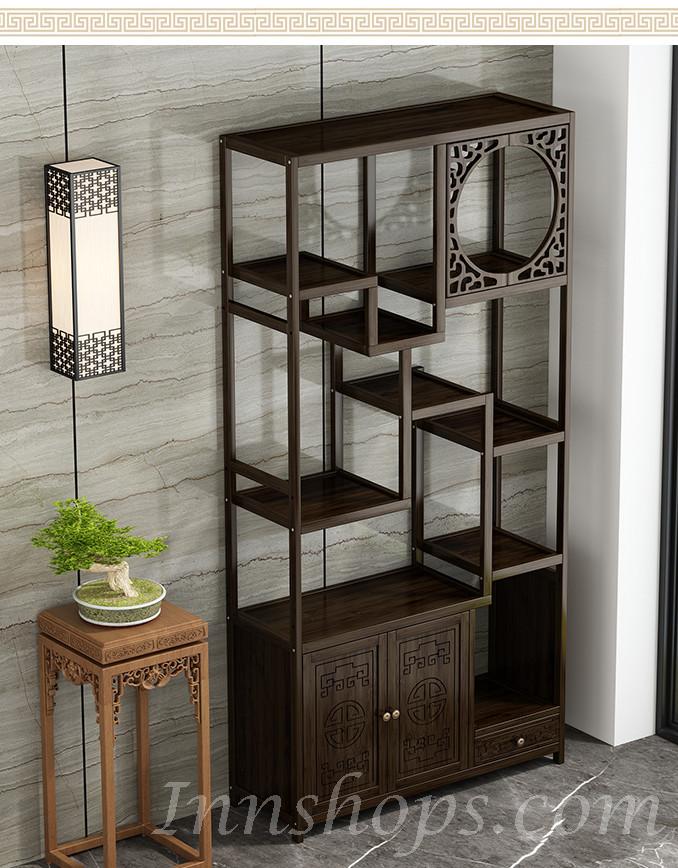 楠竹系列中式屏風置物架 82cm/100cm (IS7965)