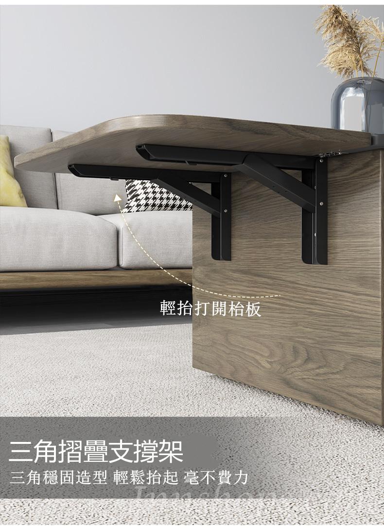 簡約現代客廳 經濟型 兩用創意多功能 可移動家具 小戶型 摺疊茶几餐桌60cm (IS7966)