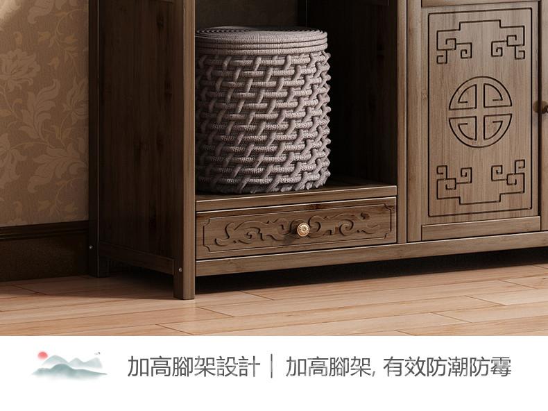 楠竹系列 實木中式玄關隔斷博古架 茶具茶葉展示櫃置物架 80cm/100cm(IS7978)