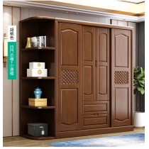 中式實木糸列實木趟門衣櫃 衣櫃頂櫃邊櫃組合 120/153/180cm (IS1066)