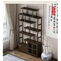楠竹系列 新中式簡約門廳櫃 玄關櫃 古董擺件展示架 書架(175cm/200cm)*(80cm/100cm)(IS7971)