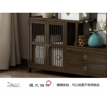 楠竹系列 新中式簡約門廳櫃 玄關櫃 古董擺件展示架 書架(175cm/200cm)*(80cm/100cm)(IS7971)