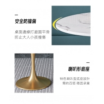 輕奢展廳新式洽談桌椅組合咖啡廳休閑商務接待會客圓桌60cm/70cm/80cm（IS7980）