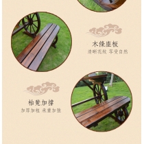 戶外學校傢俬庭院休閑花園 碳化防腐復古實木桌椅組合 120cm / 140cm / 150cm / 160cm (IS7986)
