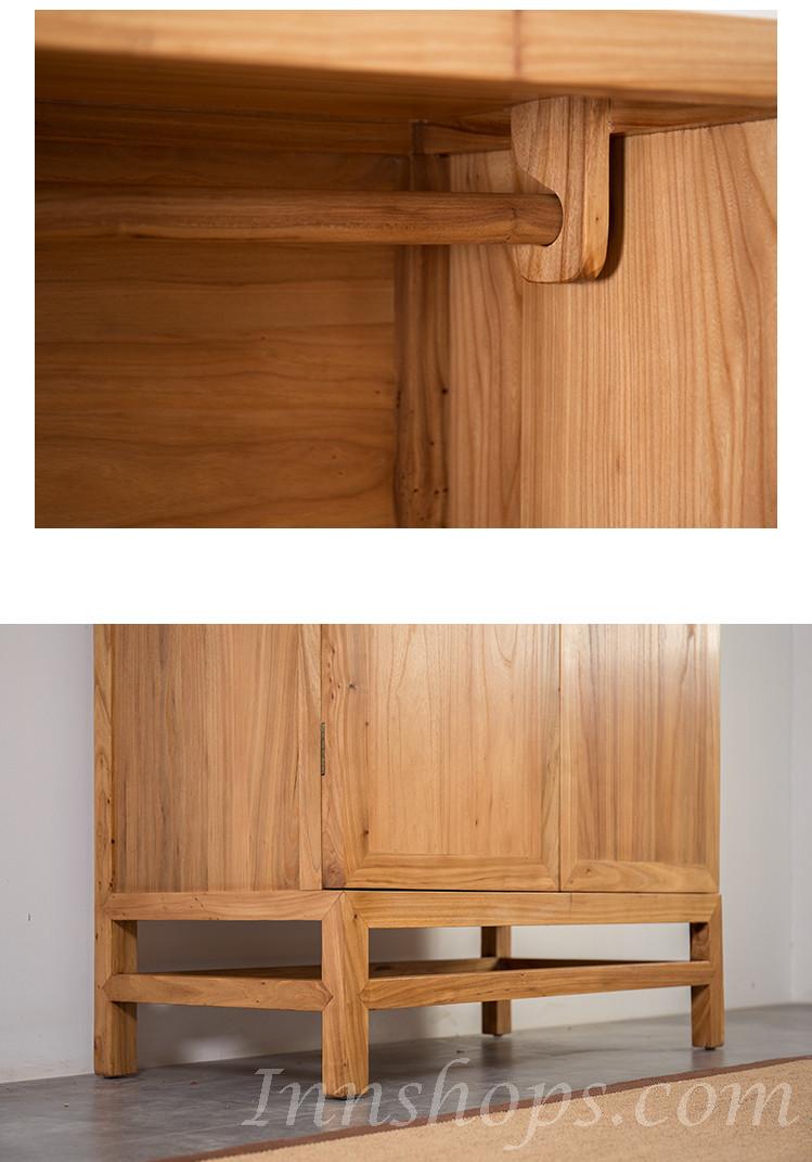 中式老榆木衣櫃 實木家具100cm  (IS0159)