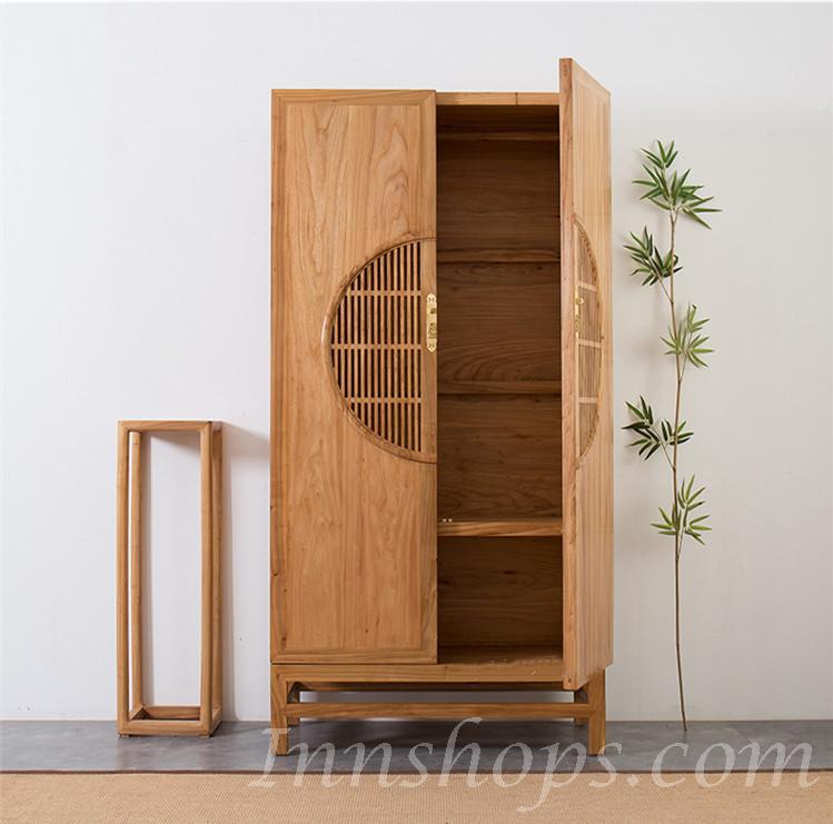 中式老榆木衣櫃 實木家具100cm  (IS0159)