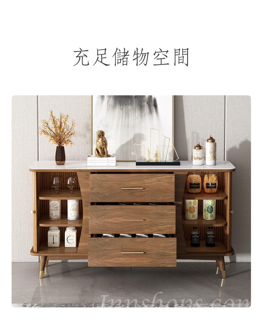 Chinese style 新中式 餐邊櫃 酒櫃 客廳輕奢儲物櫃 100cm / 120cm / 140cm / 160cm / 180cm (IS0014)