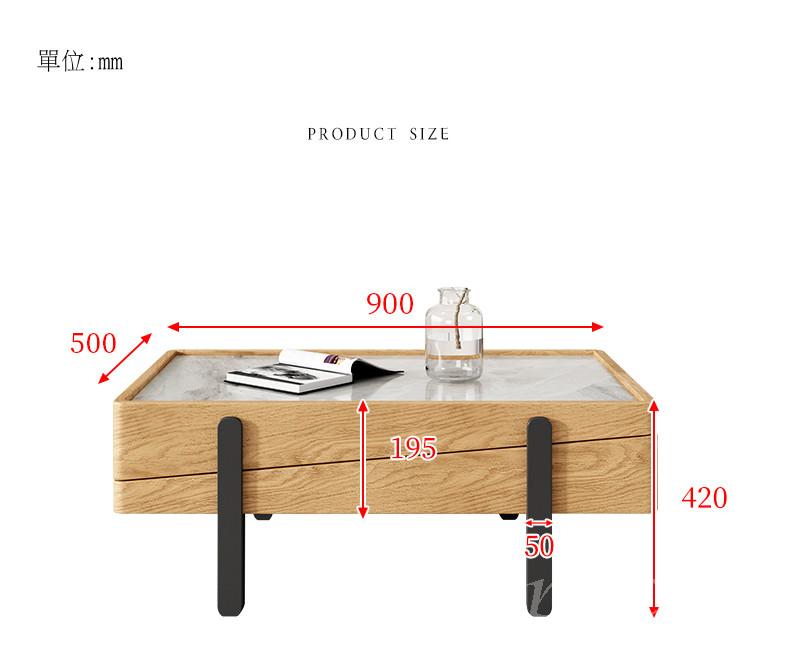 Nordic style 北歐岩板高低茶几組合90cm (IS0239)