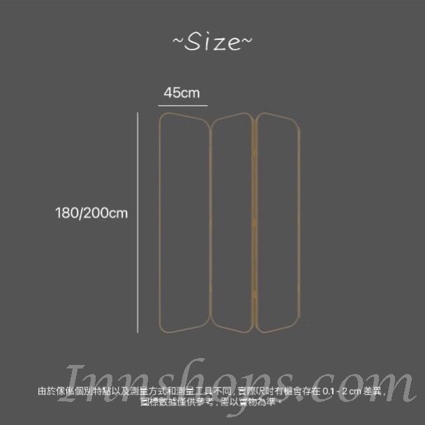 輕奢藝術屏風 鋁合金邊框 隔斷家用客廳折疊移動遮擋屏風 135cm (IS0392)