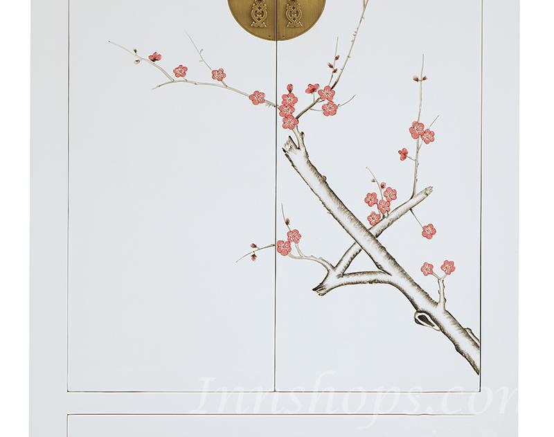 Chinese style 新中式老榆木實木衣櫃 古典彩繪儲物櫃90cm(IS0467)