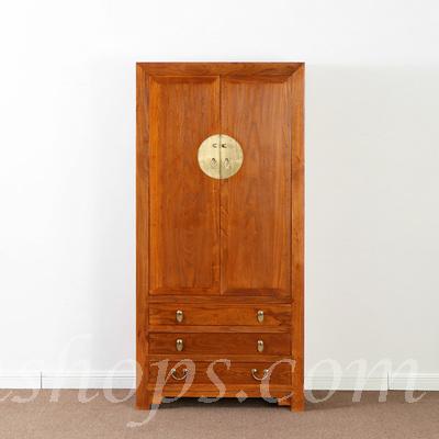 Chinese style 新中式老榆木實木衣櫃 古典彩繪儲物櫃90cm(IS0467)