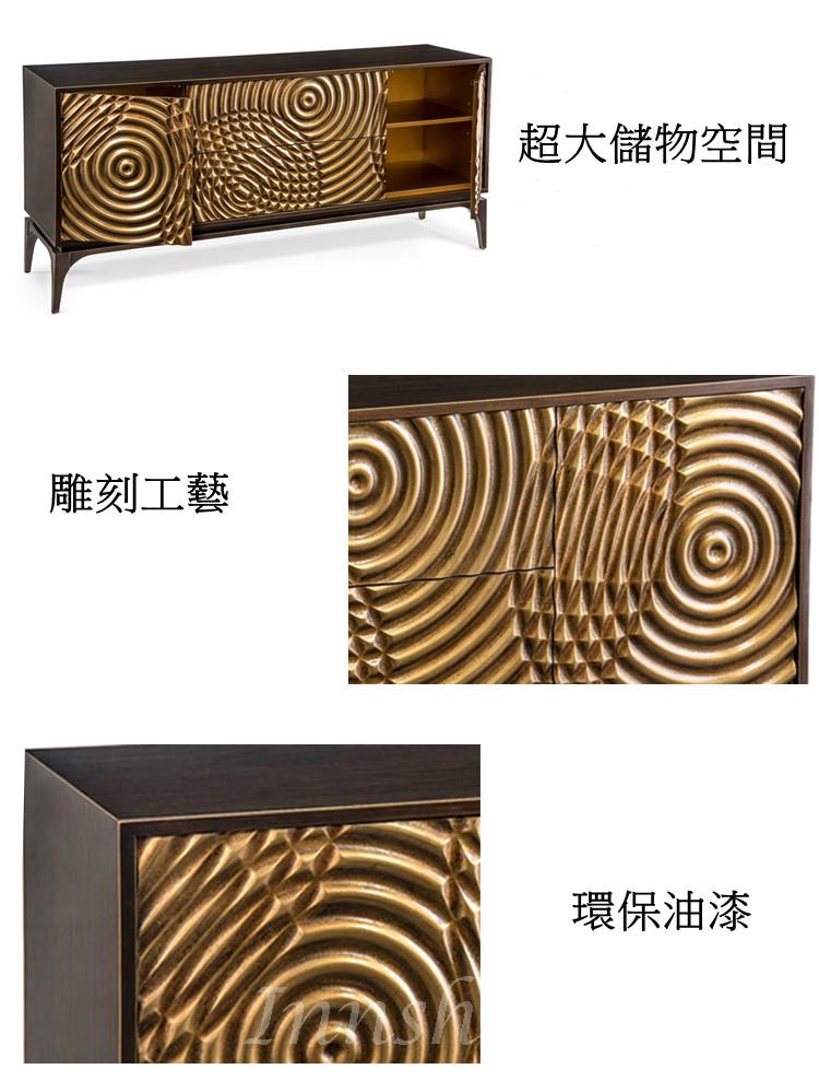 Neoclassical 新古典玄關櫃 實木餐邊櫃鞋櫃 裝飾櫃門廳櫃 電視櫃160cm  (IS0060)
