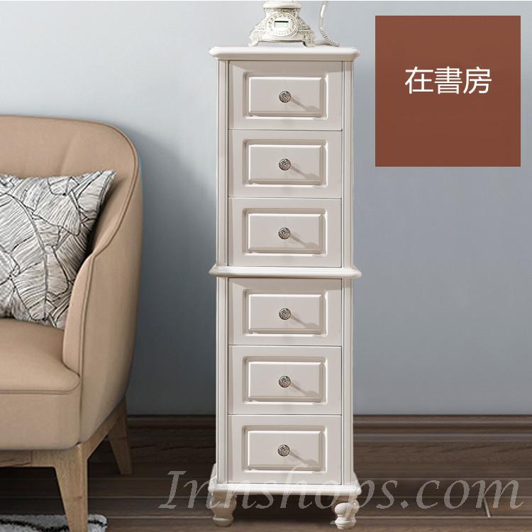 田園象牙白實木窄小收納櫃 抽屜櫃  15cm / 20cm / 25cm / 30cm / 35cm / 40cm / 45cm / 50cm (IS8026)