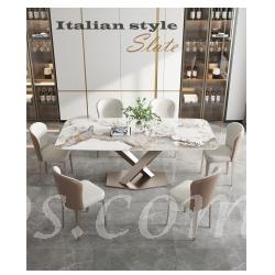 Italian style 岩板餐桌 設計師高端設計客廳長方形餐桌/餐桌椅組合 130/140/160/180cm (IS0080)