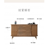 Chinese style 新中式 餐邊櫃 酒櫃 客廳輕奢儲物櫃 100cm / 120cm / 140cm / 160cm / 180cm (IS0014)