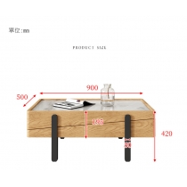 Nordic style 北歐岩板高低茶几組合90cm (IS0239)