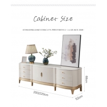 European and American style  全實木電視櫃 地櫃 200cm/220cm (IS0240)