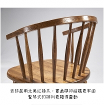 American Style 美式實木橡木復古小圓桌 休閑咖啡桌椅組合60cm(IS0318)