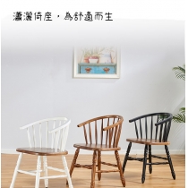 American Style 美式實木橡木復古小圓桌 休閑咖啡桌椅組合60cm(IS0318)