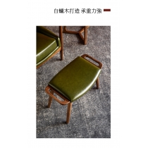 Danish design 丹麥設計單人梳化椅實木休閑椅帶扶手腳踏73cm(IS0450)