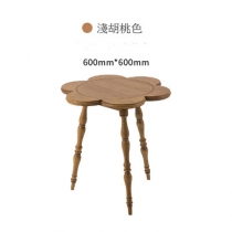 Craft culture 美式復古藝術flower茶几 橡木角几60cm (IS0456)