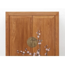 Chinese style 新中式老榆木實木衣櫃 古典彩繪儲物櫃90cm(IS0467)