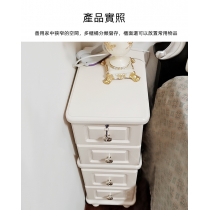 田園象牙白實木 帶鎖櫃桶 收納櫃 15cm/20cm/25cm/30cm/35cm/40cm/45cm/50cm (IS8008)
