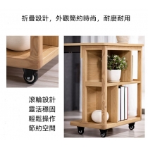 北歐摩登系列伸縮折疊書桌 轉角書櫃一體電腦桌 書架63.6cm（IS8012）