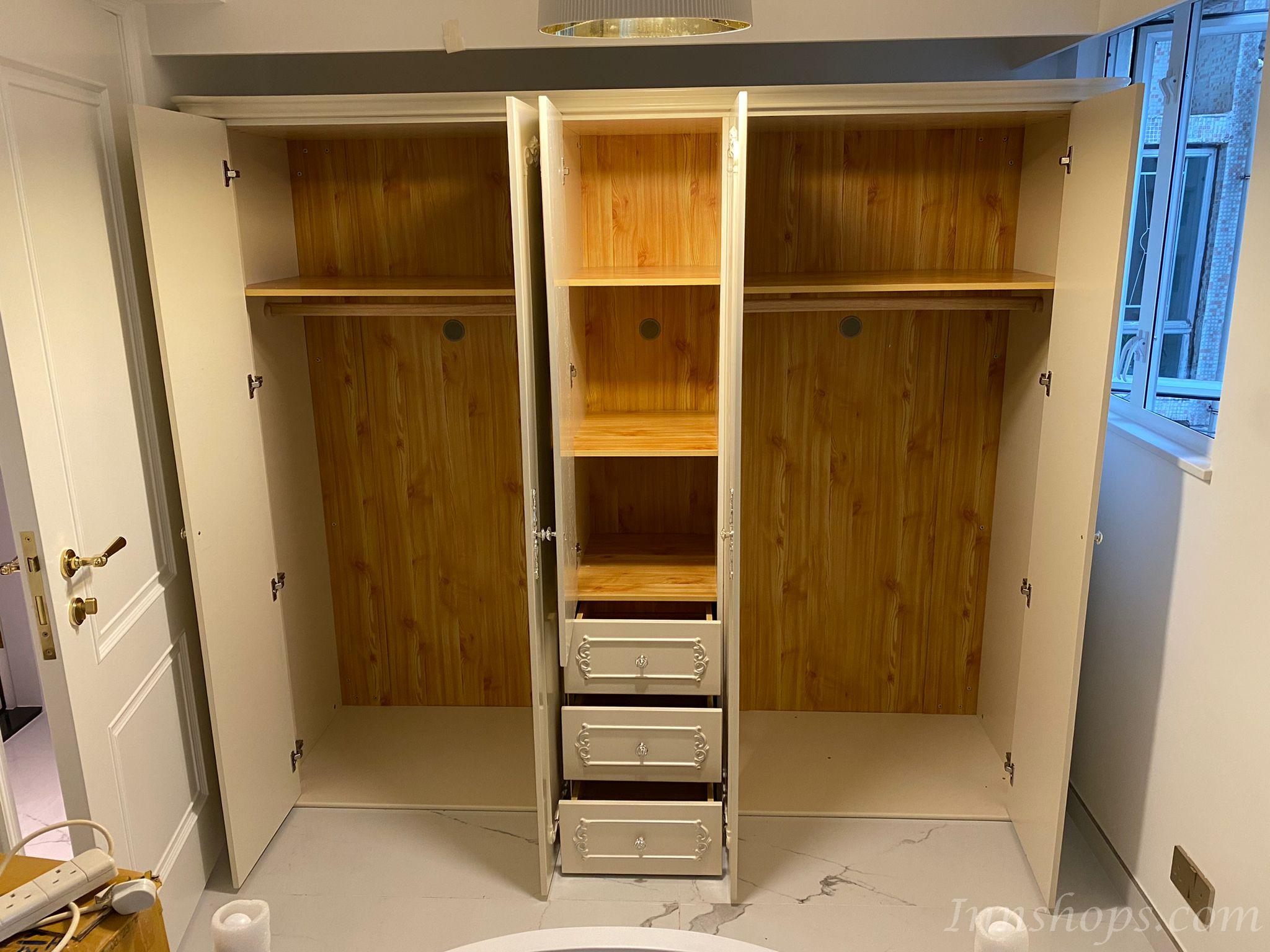 法式貴族實木系列 5門衣櫃 182cm/222cm (IS5064)