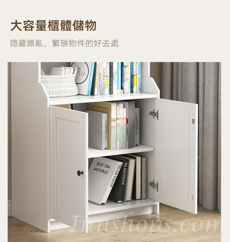 田園純白.象牙白系列 實木書架 兒童書櫃儲物櫃 收納櫃60cm/80cm(IS8064)
