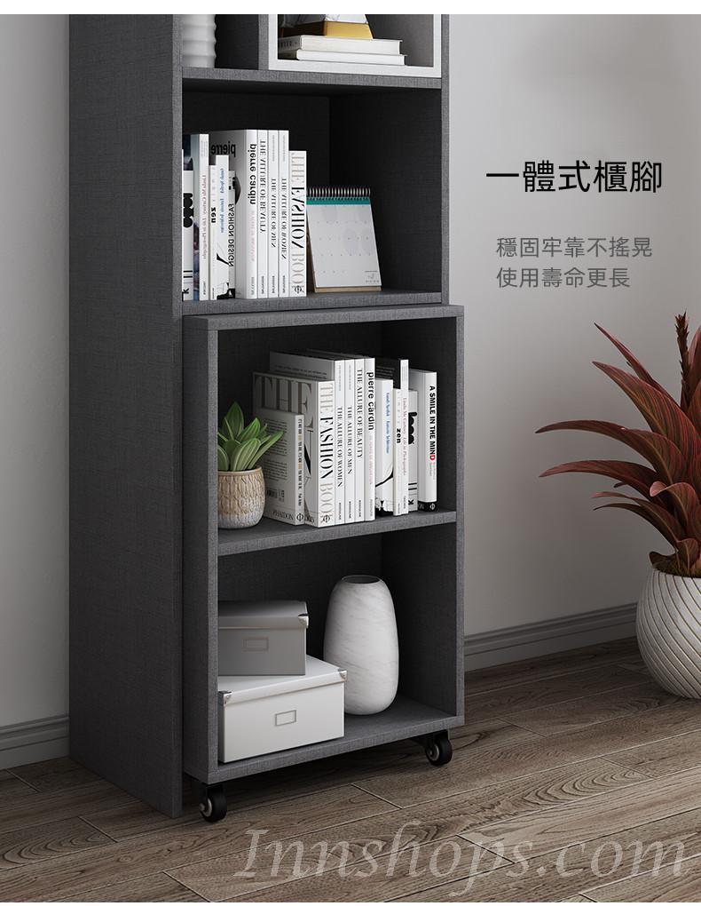 北歐格調摺疊實木書桌 書架書櫃一體組合家用小戶型伸縮電腦桌148cm/155cm（IS8080）