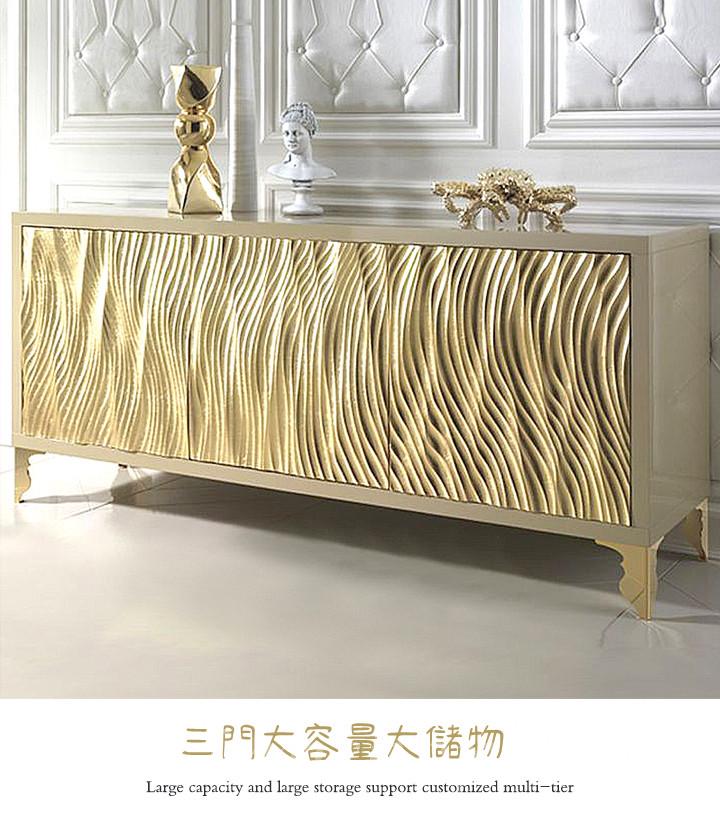 Neoclassical 新古典實木客廳電視櫃 後現代裝飾玄關櫃 實木餐邊櫃80cm/90cm/120cm/140cm/160cm/180cm/200cm (IS0068)