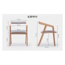 日式實木橡木 學校傢俬原木餐椅 溫莎椅 牛角椅 日式椅 40cm/43cm/45cm/46cm/52cm/54cm(IS8032)