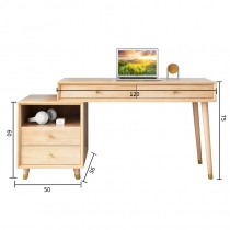 北歐可伸縮書櫃 電腦枱 80cm/100cm/120cm(IS8046)