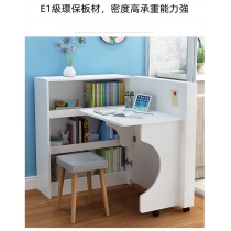 兒童皇國 創意兒童旋轉折疊桌 書架書櫃組合一體小戶型電腦台 書櫃（IS8062)
