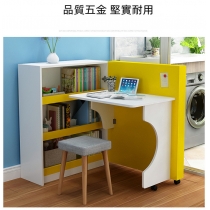兒童皇國 創意兒童旋轉折疊桌 書架書櫃組合一體小戶型電腦台 書櫃（IS8062)