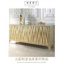 Neoclassical 新古典實木客廳電視櫃 後現代裝飾玄關櫃 實木餐邊櫃80cm/90cm/120cm/140cm/160cm/180cm/200cm (IS0068)