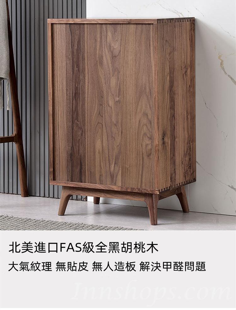 北歐黑胡桃木實木系列 黑胡桃木儲物櫃 60/80cm (IS0348)