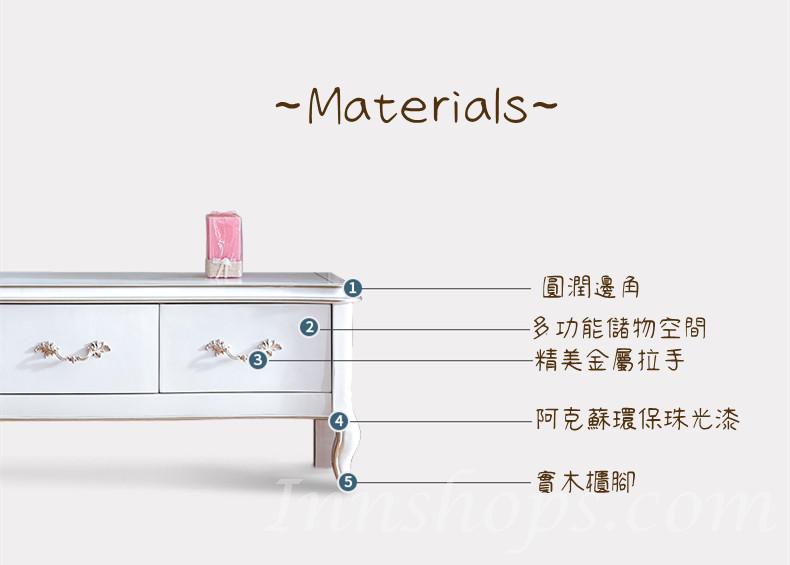 歐式全實木輕奢茶几 電視櫃組合 地櫃儲物櫃 120/180cm (IS0525)