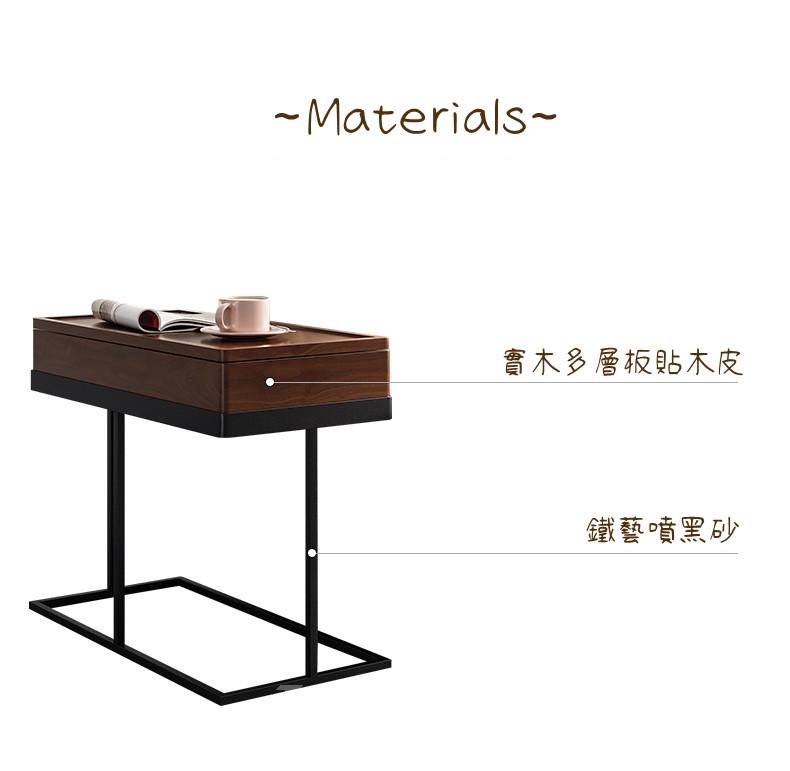 輕奢簡約客廳可移動邊几可旋轉托盤儲物角几 69cm (IS0572)