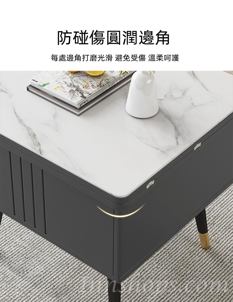 北歐格調系列 創意小戶型折疊茶几 餐桌兩用多功能岩板飯桌 （IS8125）