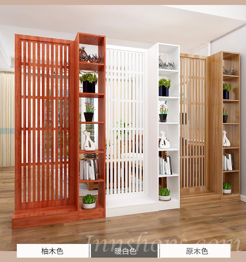 時尚屏風置物架 風水屏風40/50/60cm 簡約現代隔斷置物架 客廳門廳玄關櫃30/40cm（IS8146）