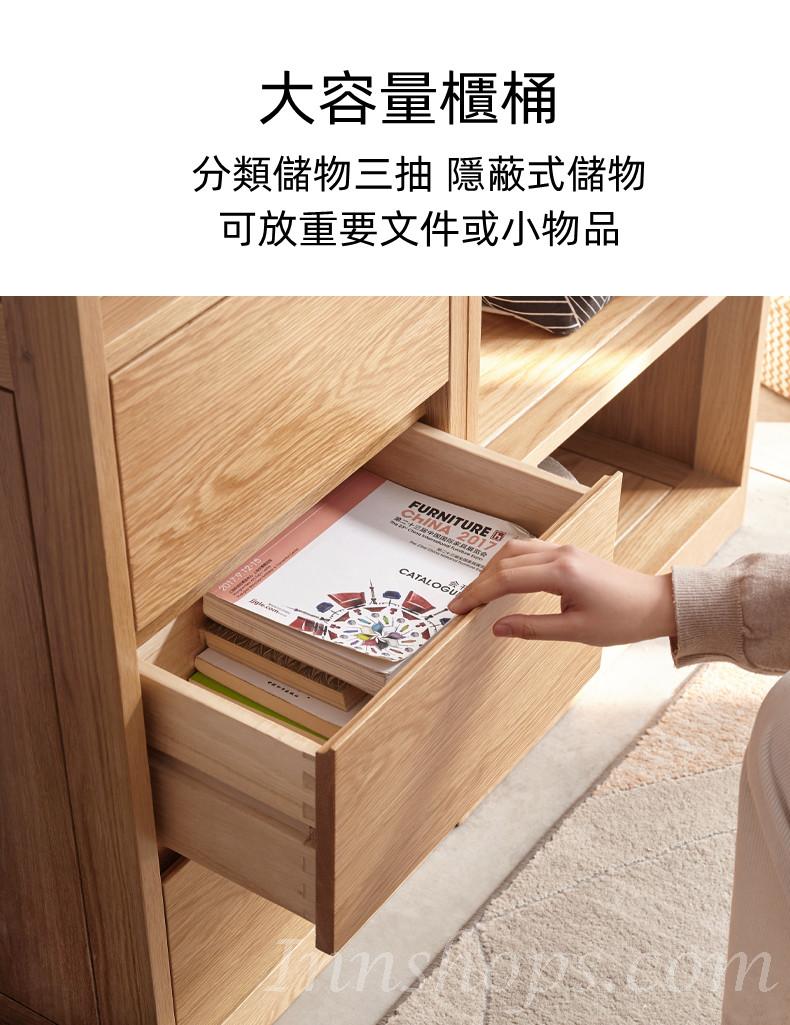 北歐實木紅橡木系列 實木書櫃 玻璃門飾櫃 展示櫃 42.5/60/84/98cm (IS8167)