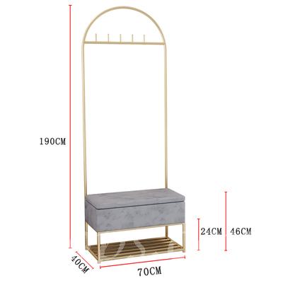 北歐輕奢衣帽架帶旋轉全身鏡 掛衣架 換鞋凳*70cm (IS8200)