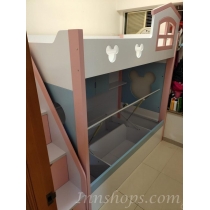 兒童皇國 小屋米奇 小朋友床 油壓碌架床(左右封板款)(不包床褥)(IS6699)