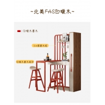 北歐可伸縮實木吧枱桌 間廳櫃 轉角小酒吧枱  100/120cm  (IS0580)