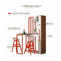 北歐可伸縮實木吧枱桌 間廳櫃 轉角小酒吧枱  100/120cm  (IS0580)